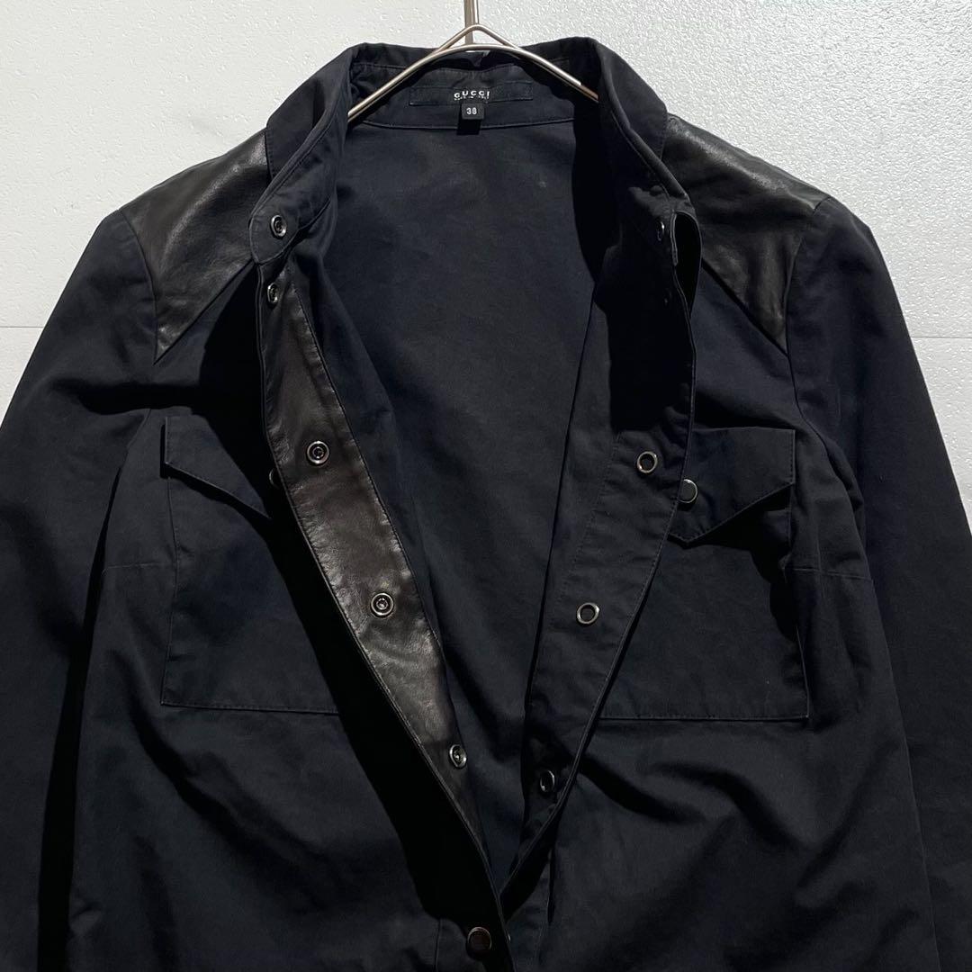 ワンピース GUCCI Knee-length shirt dress leather 38