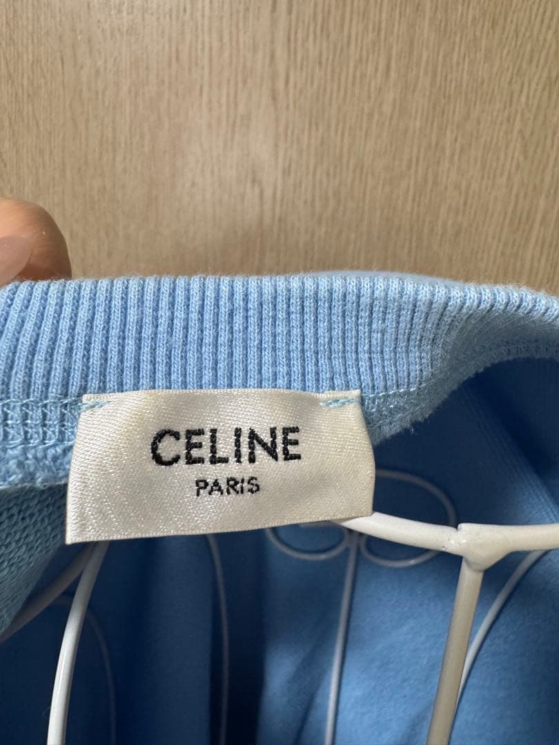 CELINE ライトブルー スウェット S