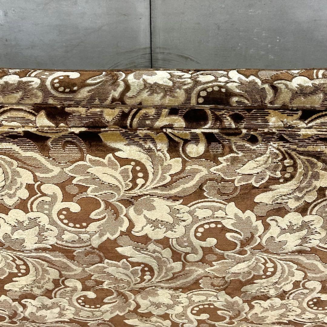 ✿70s✿ 昭和レトロ ヴィンテージ 3人掛けソファ 金華山 ×木製肘