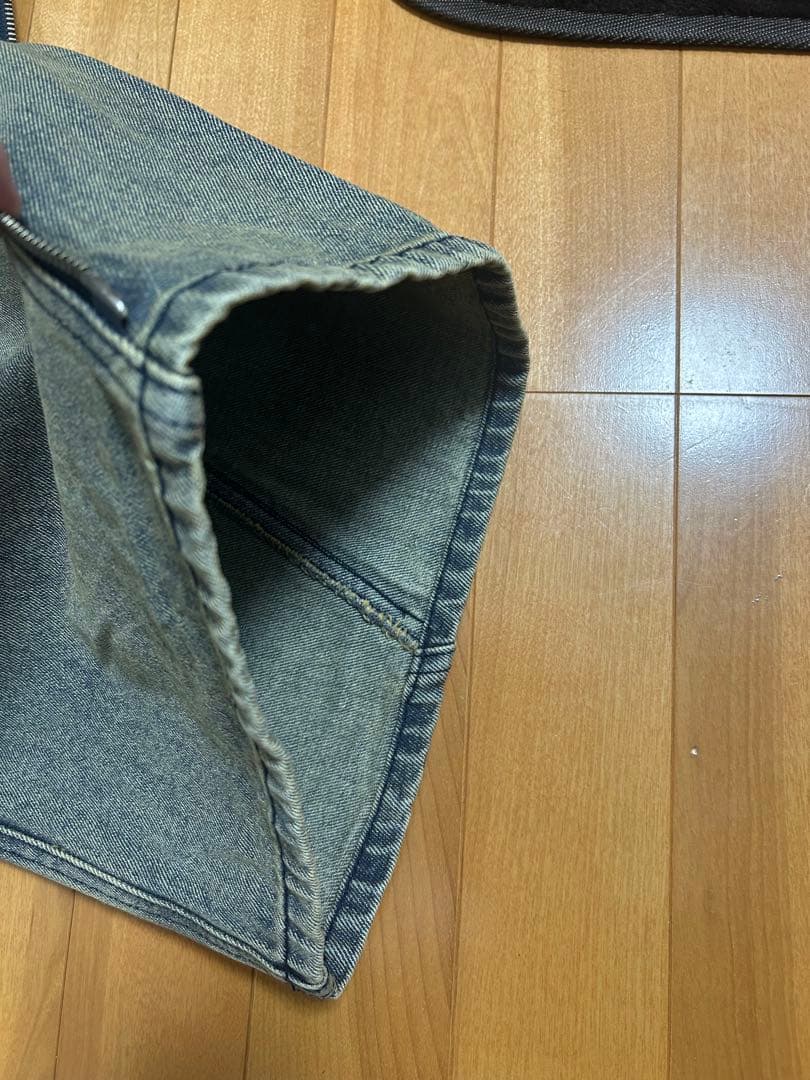 GRANCY グランシー ジップデザイン バギー デニムパンツ M ブルー