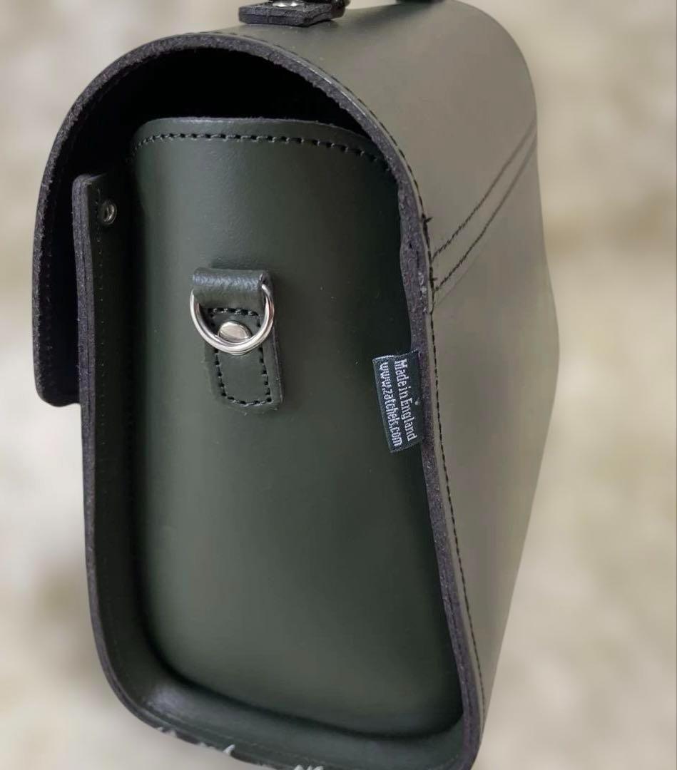 ザッチェルズ 2WAYショルダーハンドバック　英国製レザー　シュガーキューブ