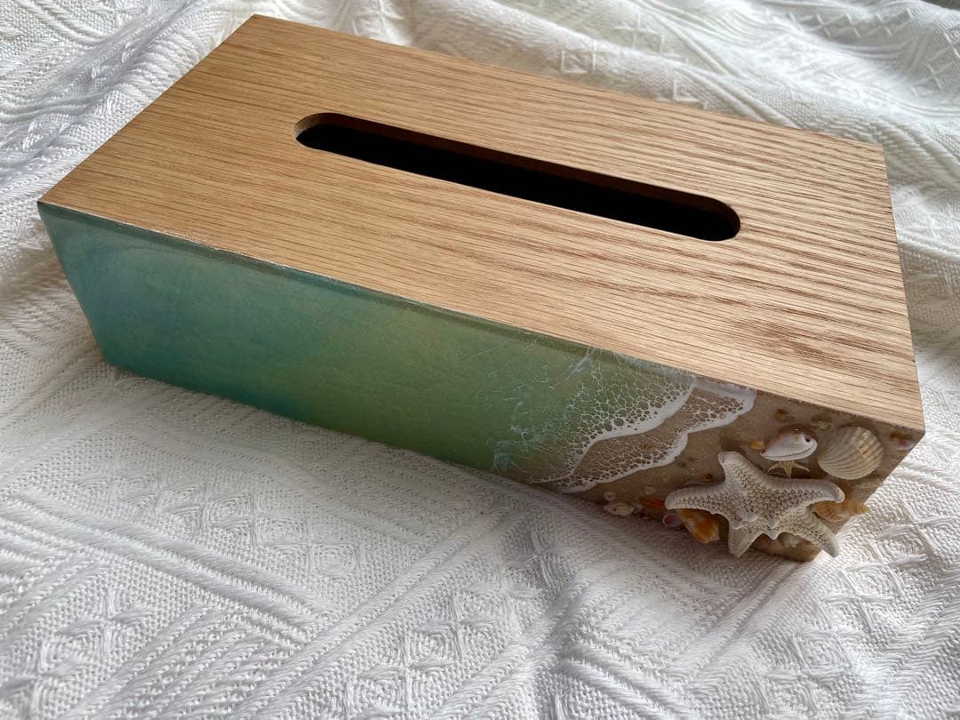 ディッシュケース　海レジン　アート