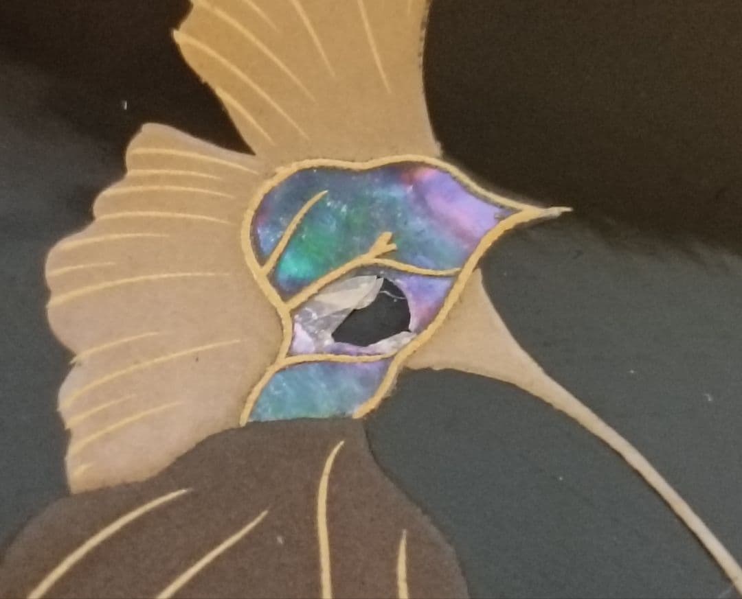 金彩銀杏に胡桃漆椀　5客揃い　汁椀