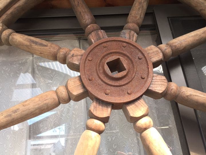【値下げ済み】昭和初期 本物 船の舵 アンティーク
