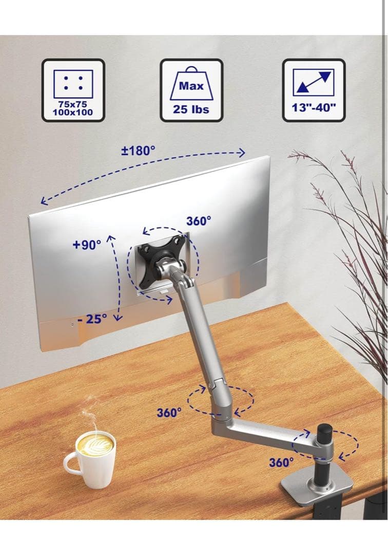 ergounion モニターアーム 液晶ディスプレイアーム PCアーム