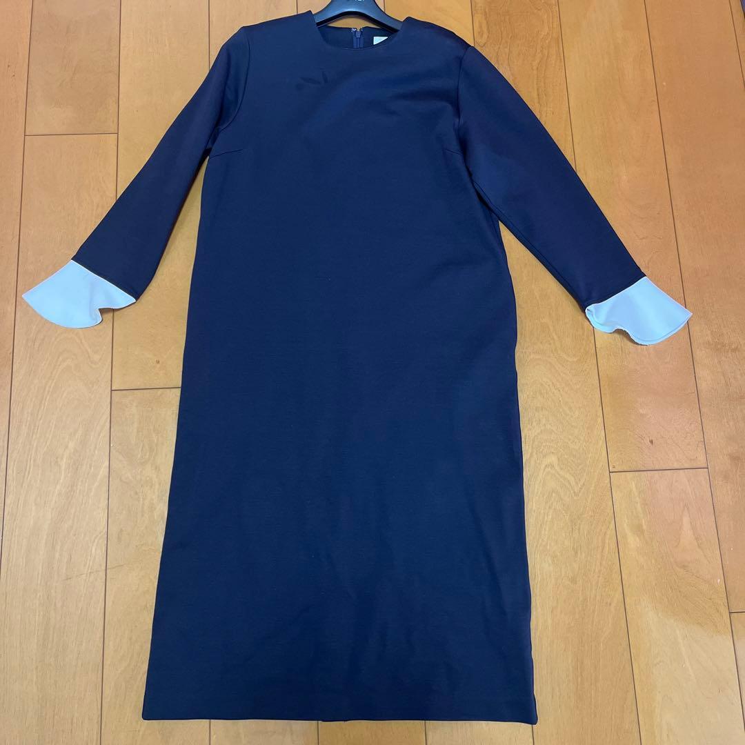 トゥモローランド　Ballsey　ニットコンビポンチ クルーネックワンピース