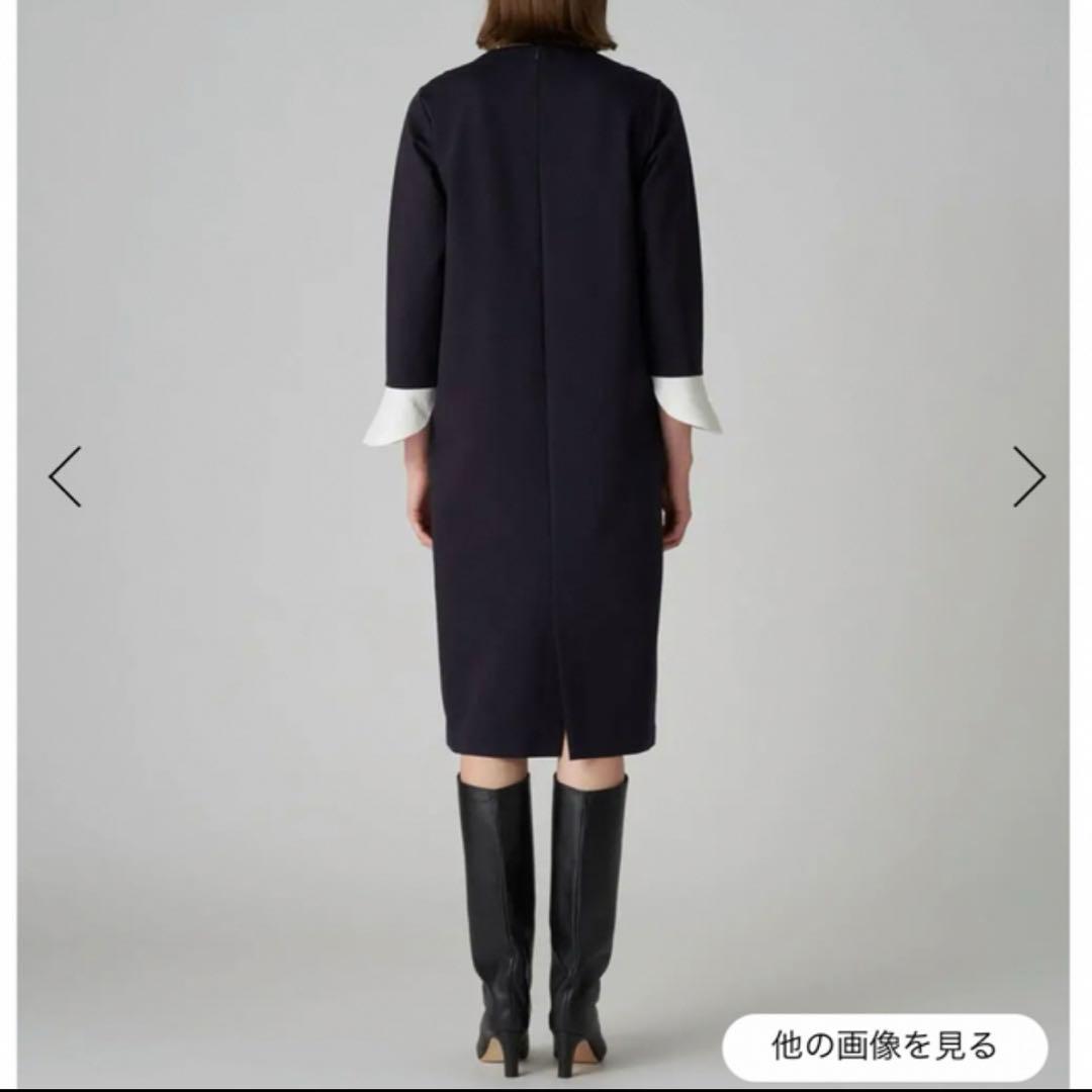 トゥモローランド　Ballsey　ニットコンビポンチ クルーネックワンピース