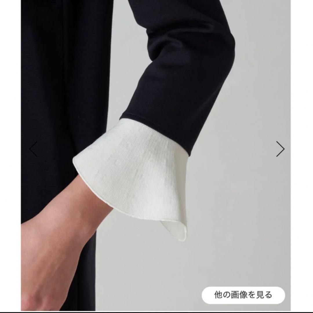 トゥモローランド　Ballsey　ニットコンビポンチ クルーネックワンピース