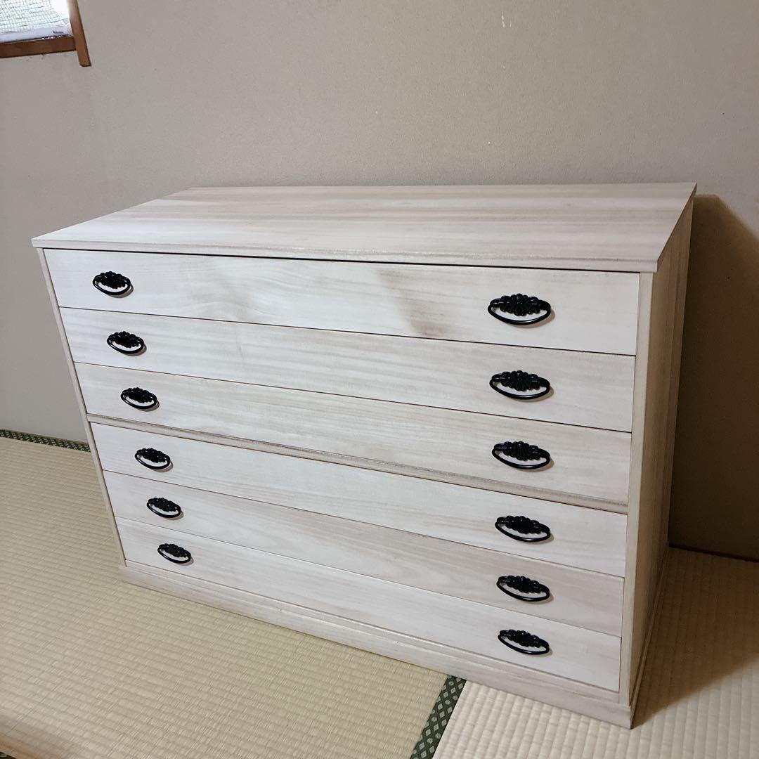 桐箪笥 桐たんす 6段 和服 着物 衣裳箱 アンティーク 着物収納 大容量 和装