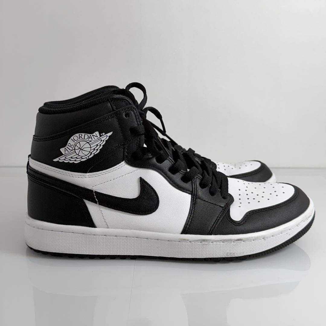 【正規品】NIKE エアジョーダン1 ハイ ゴルフ スニーカー 27cm 白 黒
