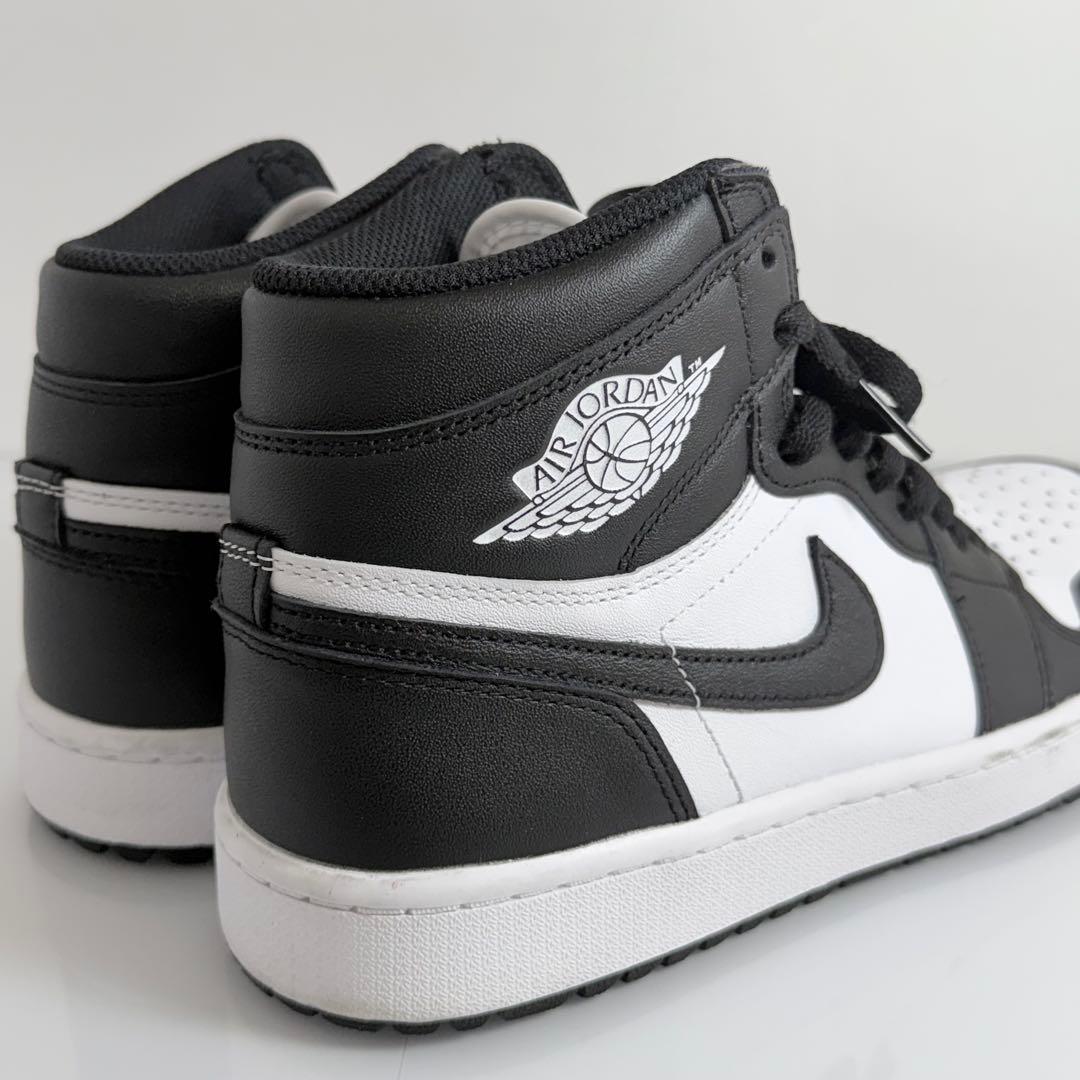 【正規品】NIKE エアジョーダン1 ハイ ゴルフ スニーカー 27cm 白 黒