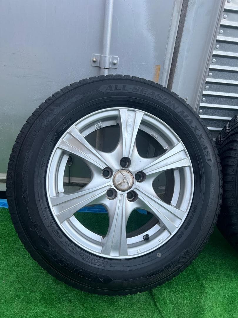 WEDS15x6J ホイールとオールシーズンタイヤ195/65R15 4本セット