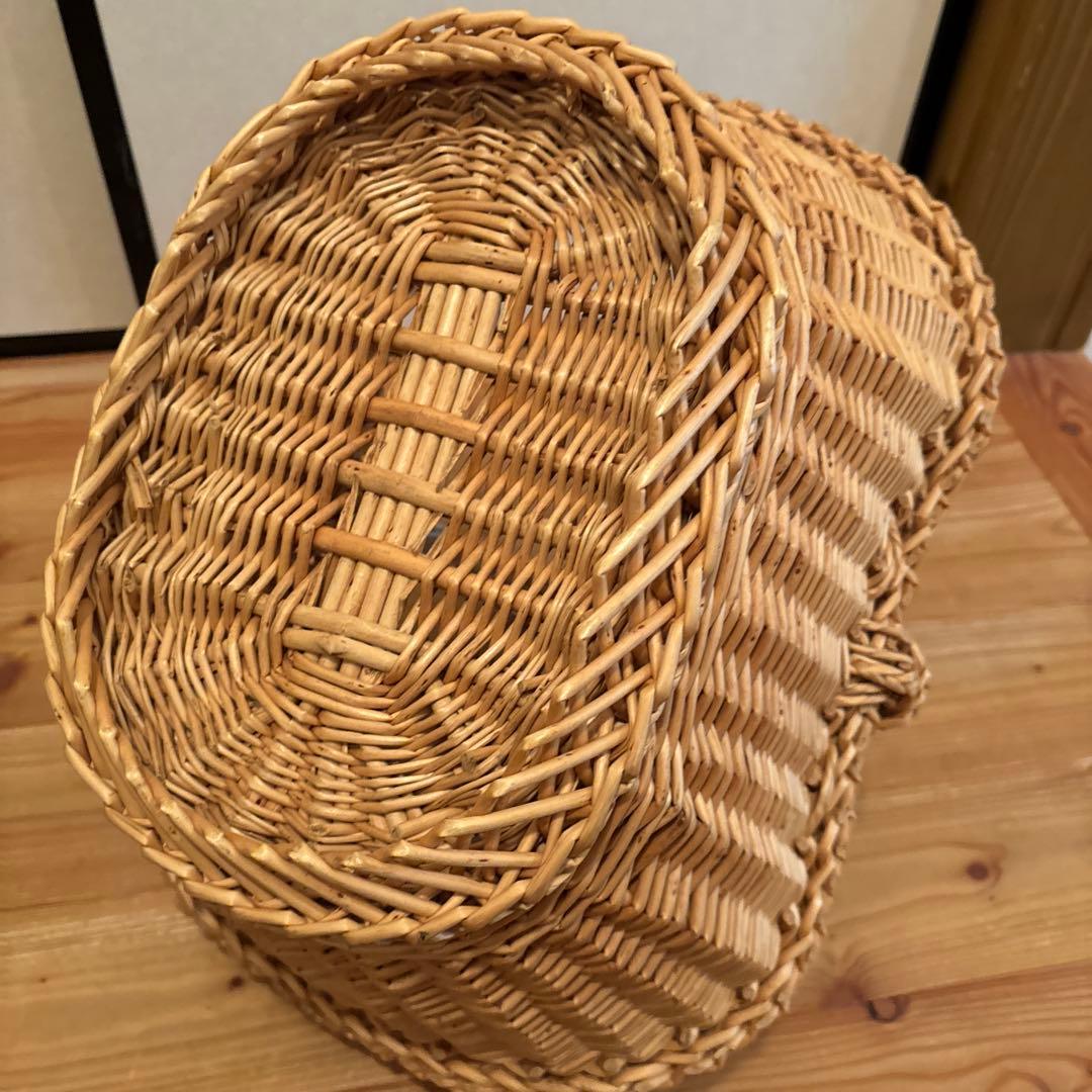 キャトル・セゾン　フランス柳バスケット　パニエ １本手付クロスＳ