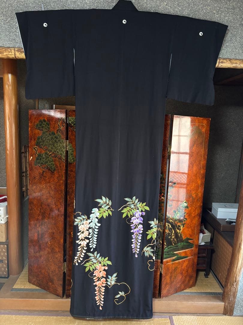 正絹・芸者裾引き(舞台用)、日舞・お芝居などに