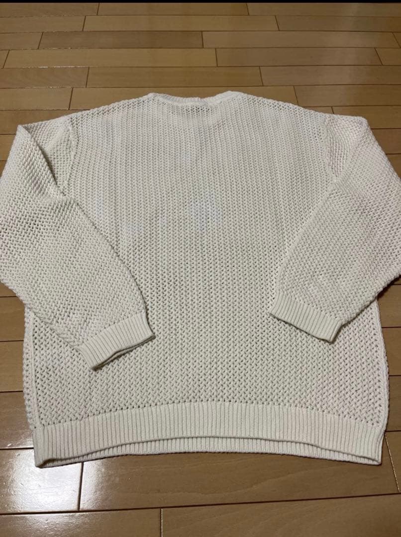 S*-様 Open Knit Small Box Sweater 白 XL