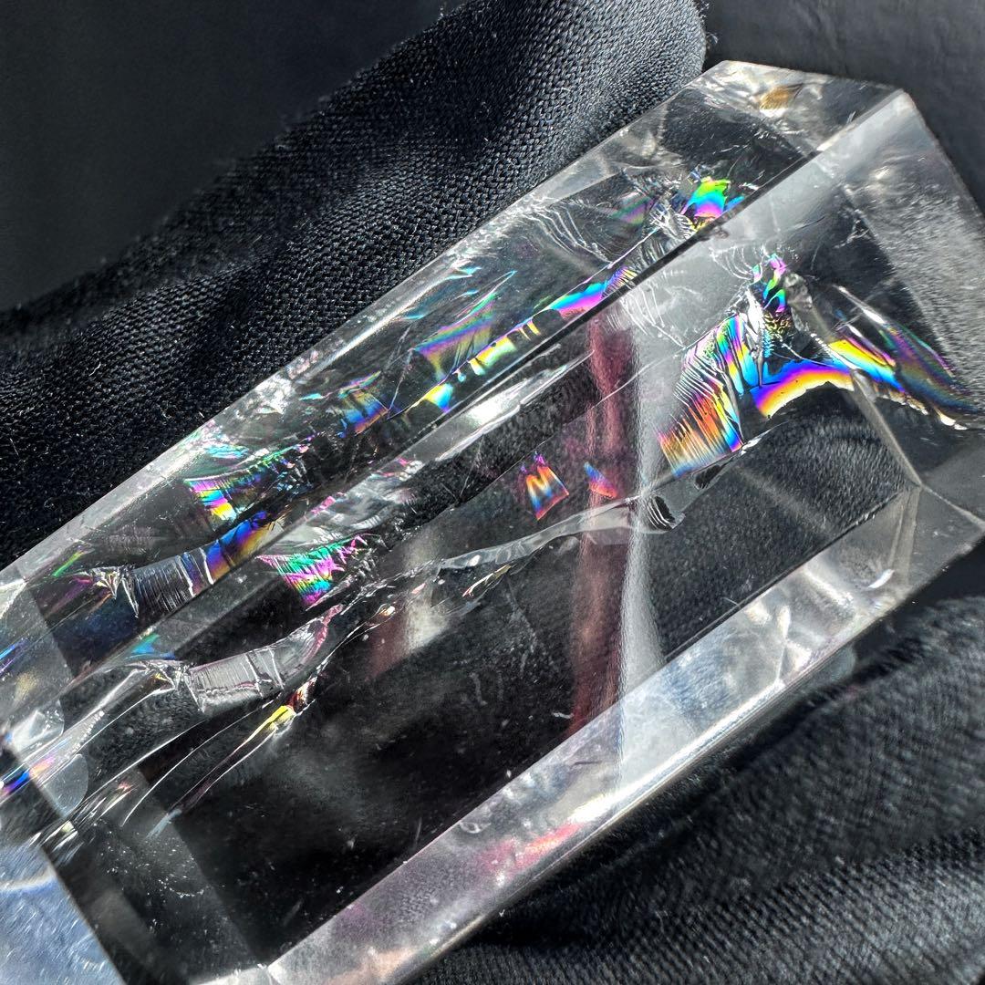 絶品❗アゼツライト☆レインボー☆ヒマラヤ水晶六角柱パワーストーン天然石A1265