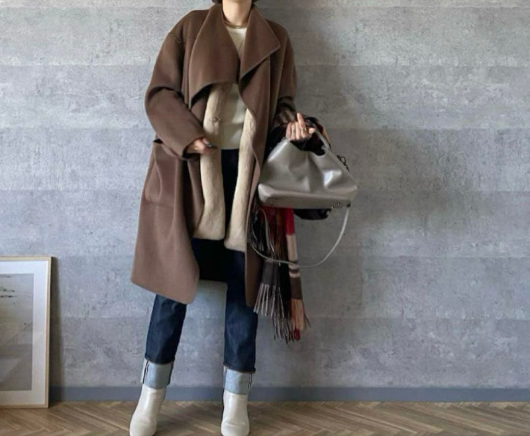 ユニクロ　UNIQLO ジルサンダー　+J カシミヤブレンドノーカラーコート