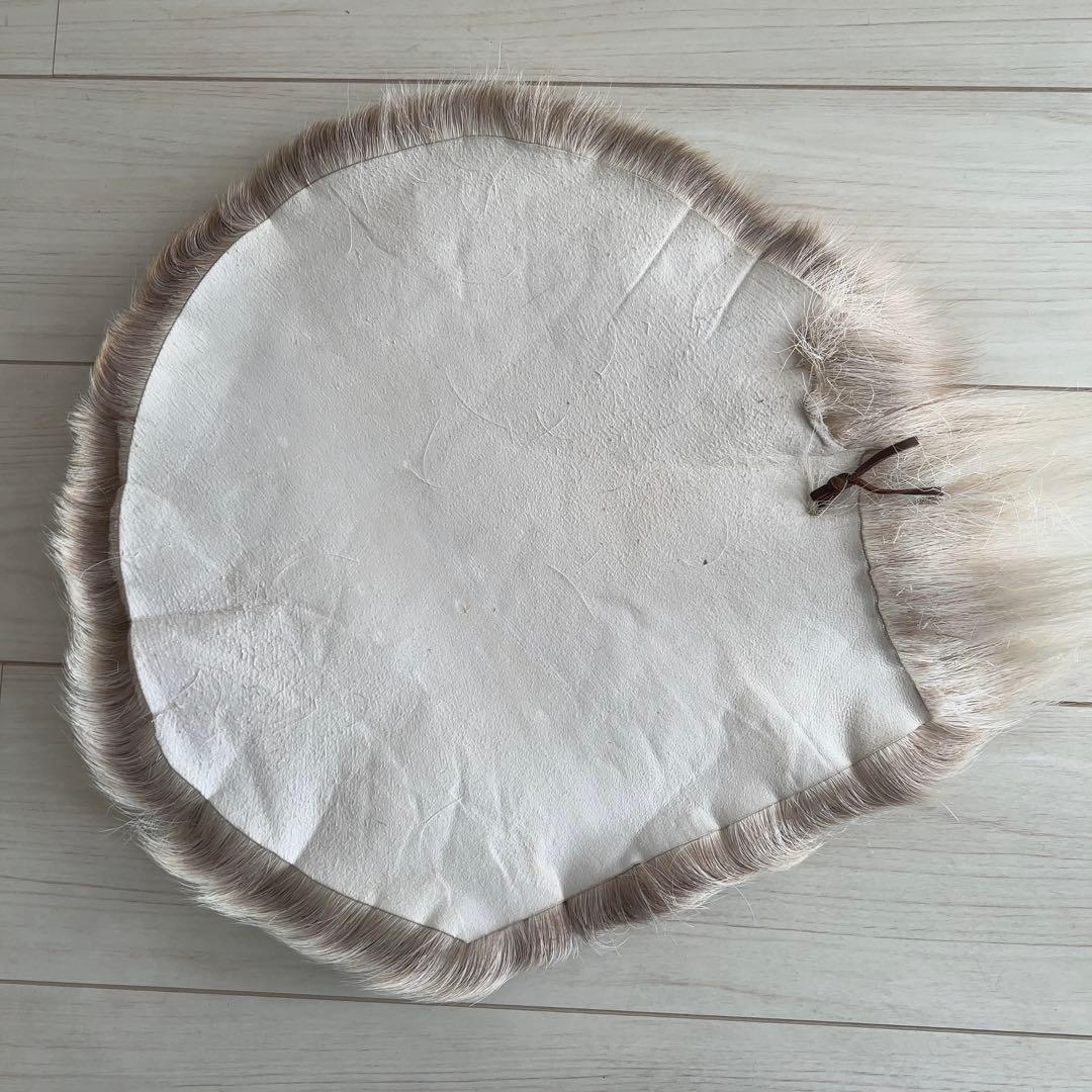 ハナ※トナカイラグ4枚セットリアルファー毛皮座布団ラグシートパッド