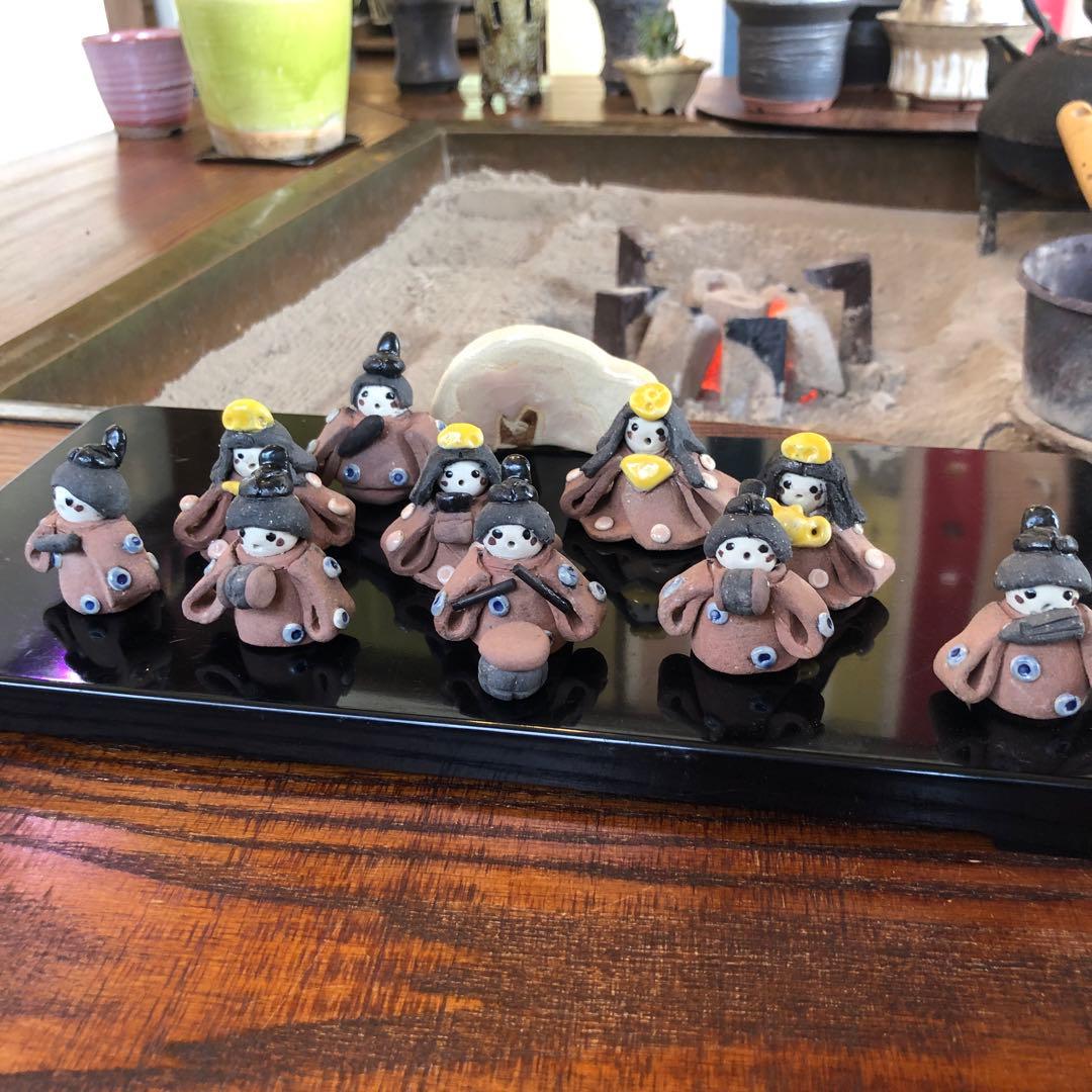 手作り陶器雛人形　　10体セット