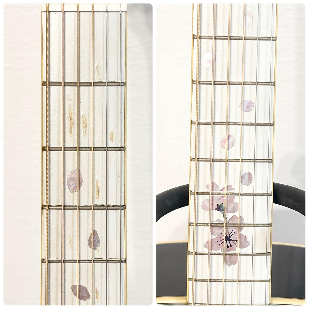 ✨唯一無二✨ ヤマハ LL6 A.R.E エレアコ ブラック 桜柄ペイント 美品