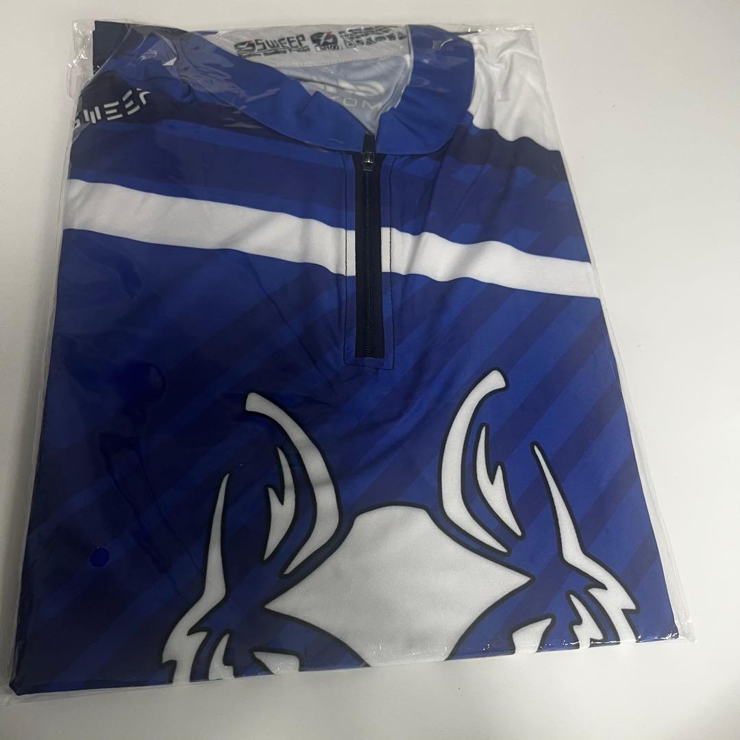 モーティブ ジャッカルデザイン　ボウリングウェア　ブルー　日本サイズL相当