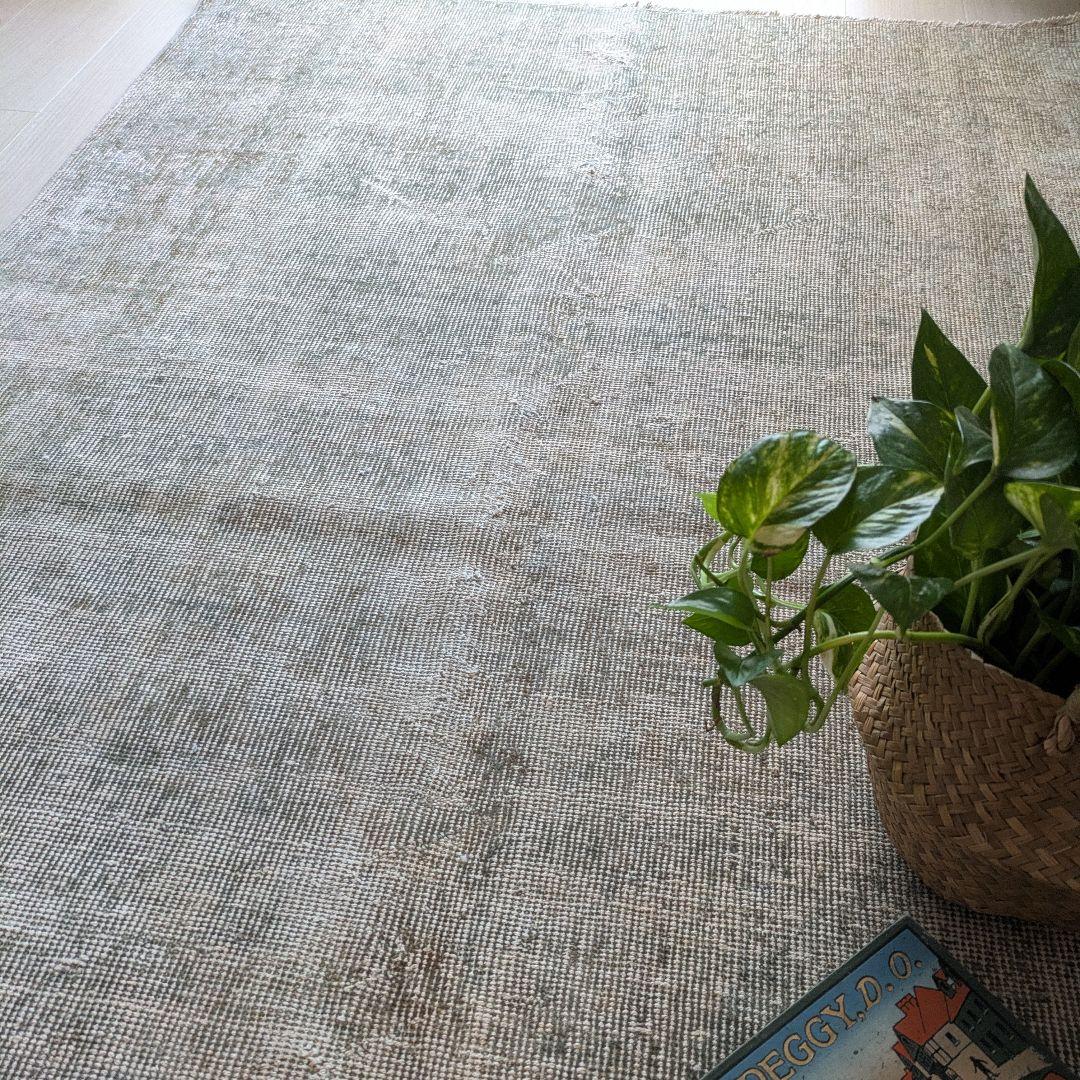 111×185 グレージュオーバーダイ　トルコヴィンテージラグ