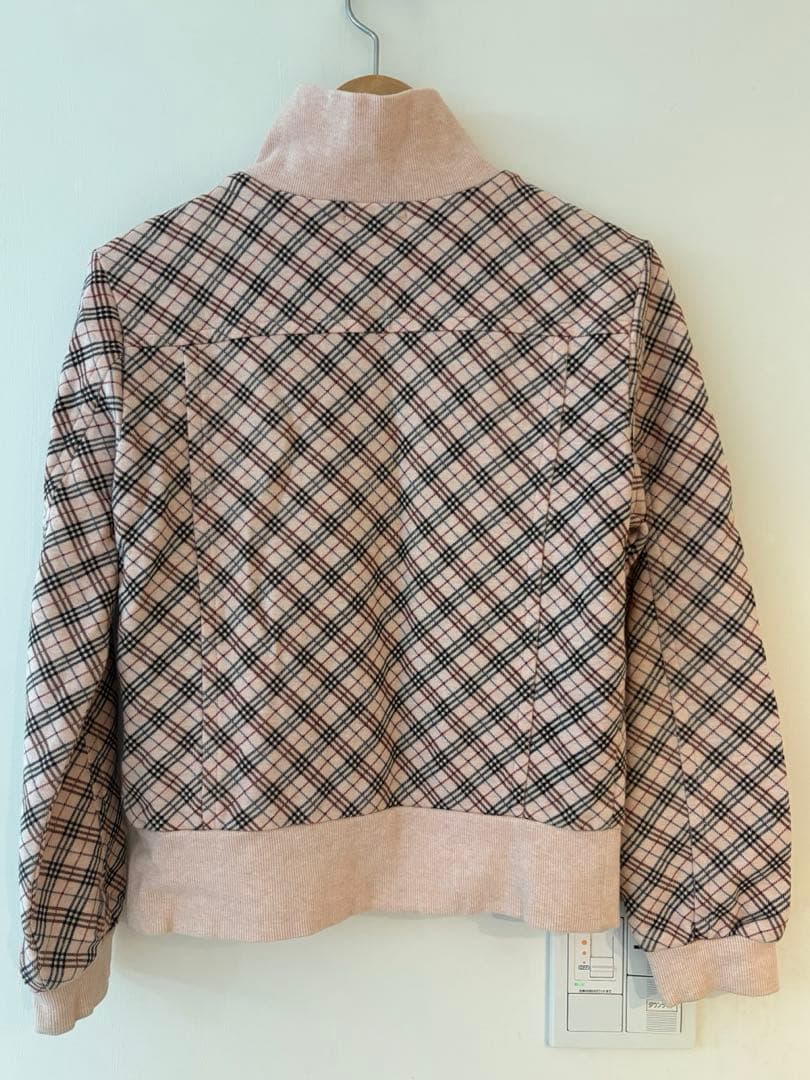 バーバリーブルーレーベル　トラックジャケットMノバチェック　ホース刺繍スウェット
