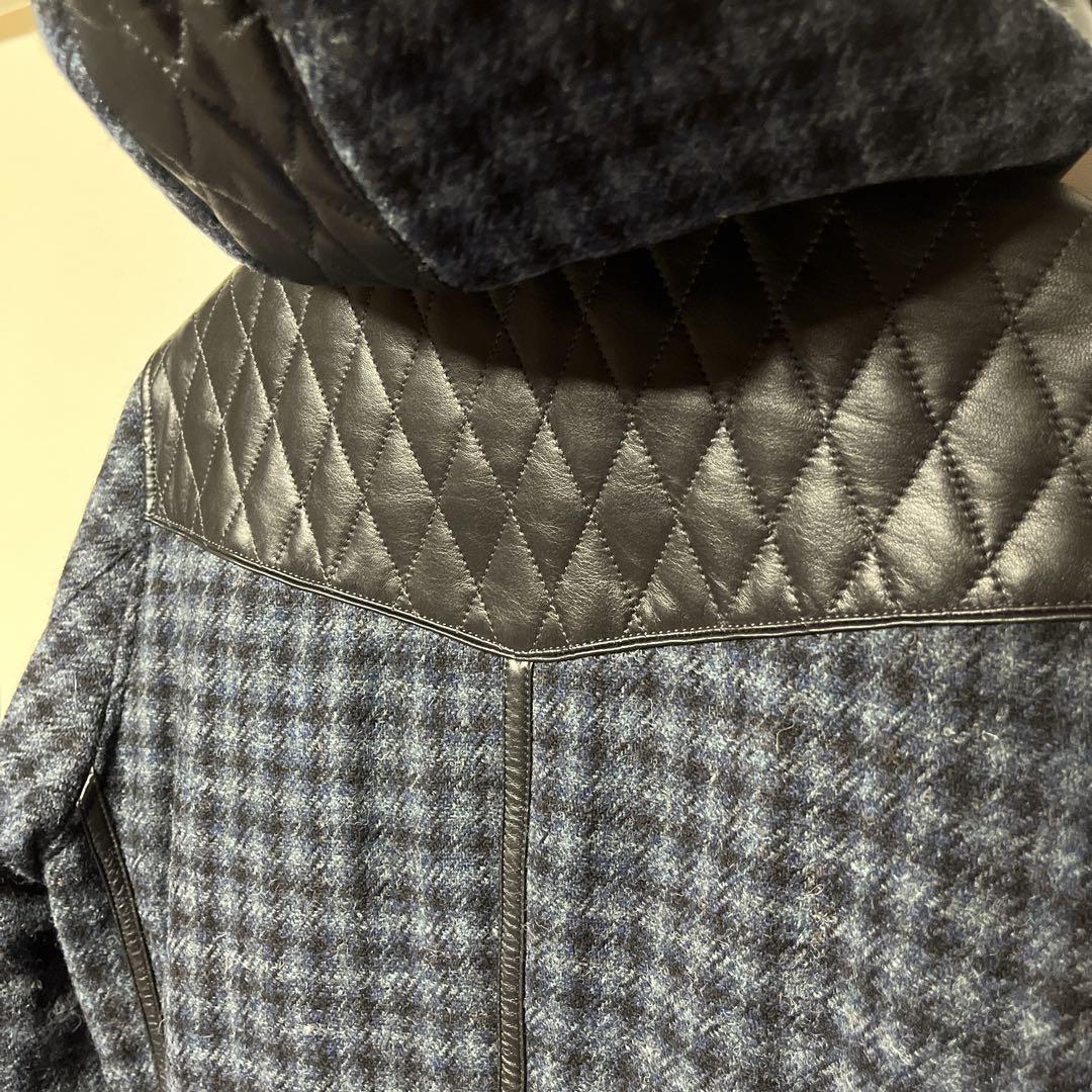 【美品】フラットヘッド／R.J.B × ハリス・ツイードキルティングコート