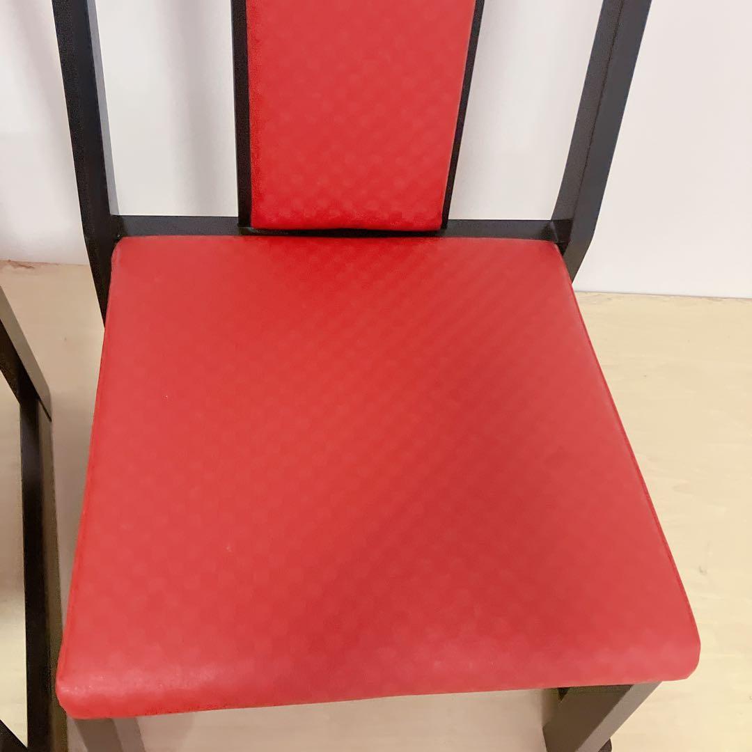 高座椅子　2脚セット　座面ビニール　ダイニングチェア　座敷椅子　座椅子