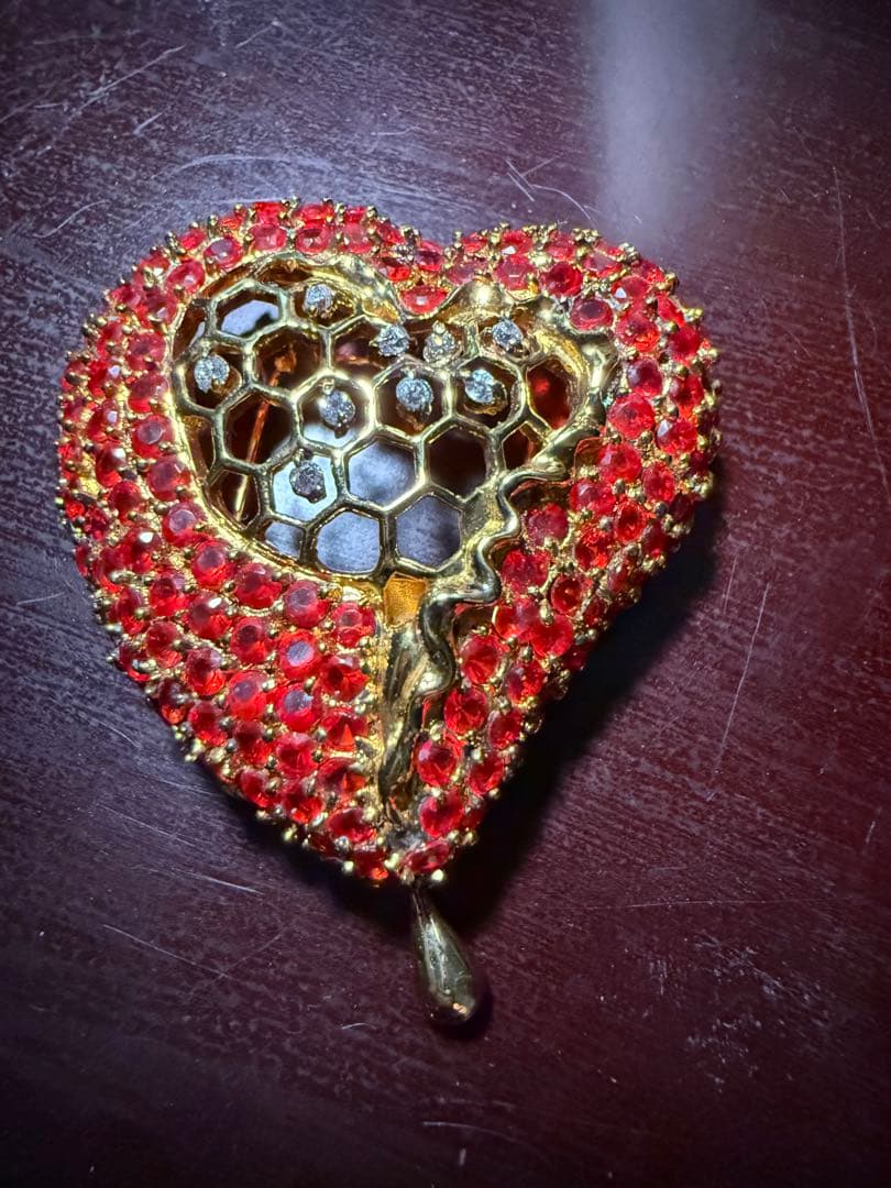 レア　DALI JOIES ダリミュージアムレプリカ　ハート型ブローチ