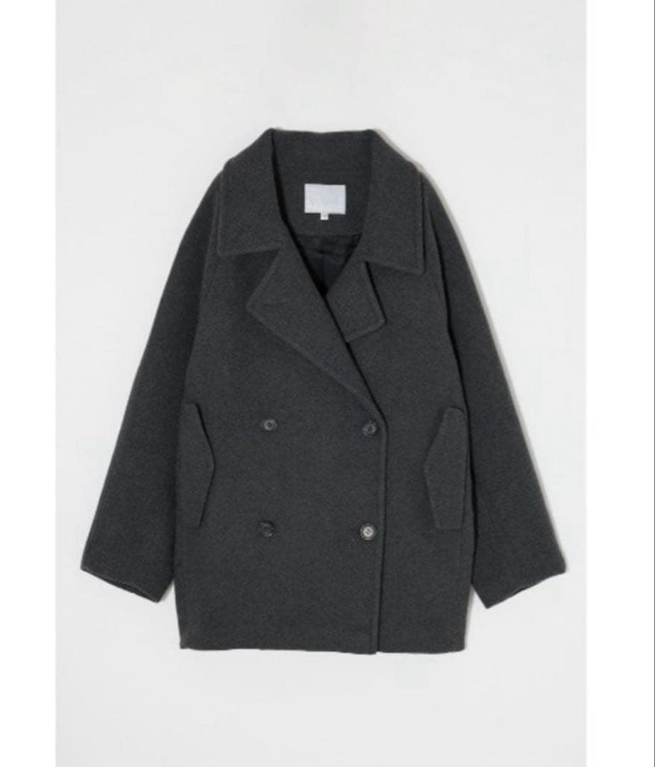 moussy DOUBLE BREASTED MID コート　チャコール