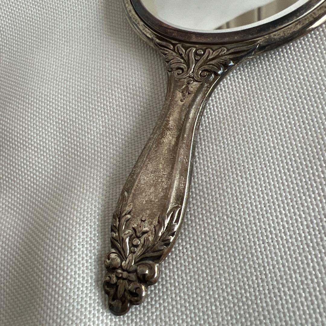 アンティーク　ハンドミラー　SILVER刻印