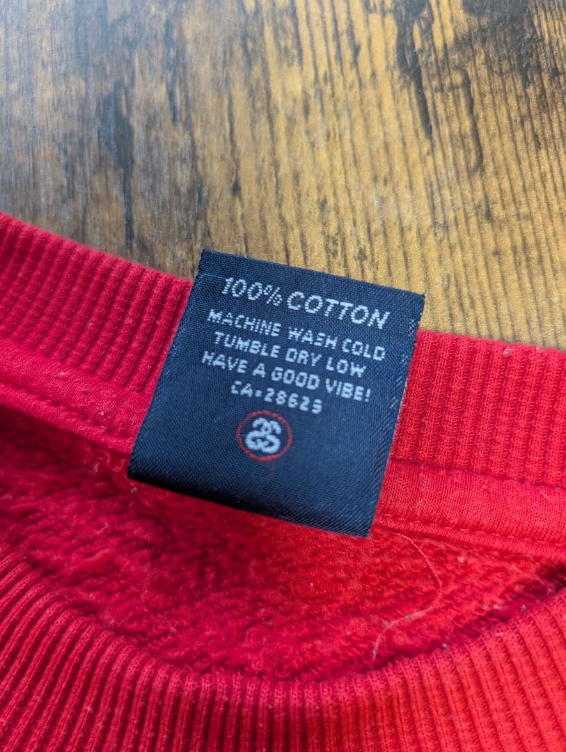 Stussy レッド トレーナー Lサイズ