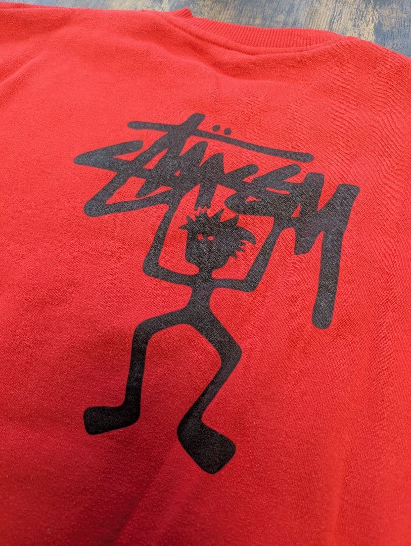 Stussy レッド トレーナー Lサイズ