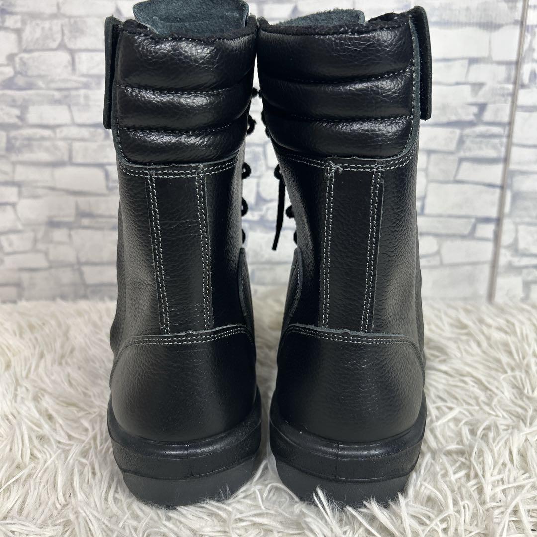 ミドリ安全　MIDORI 安全靴　ラバーテック　革製　サイドジップ　25.5 黒