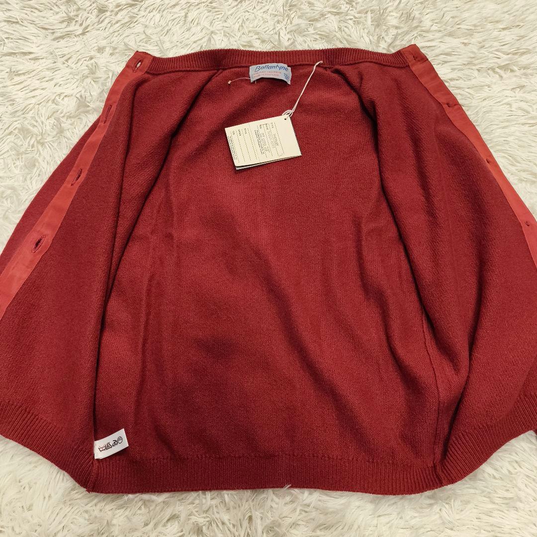 タグ付 バランタイン カーディガン カシミヤ100% 金ボタン テューダーローズ