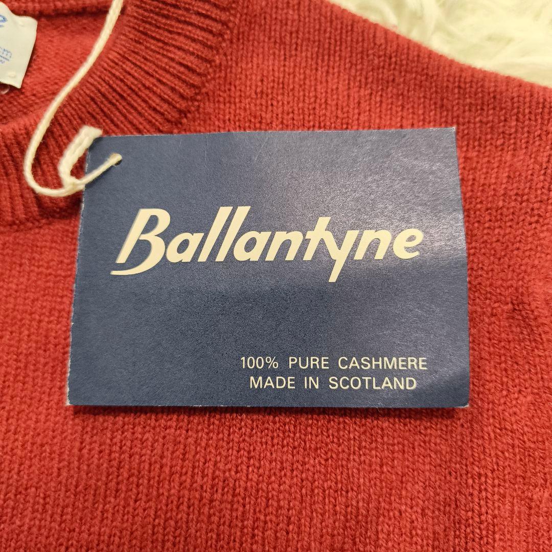 タグ付 バランタイン カーディガン カシミヤ100% 金ボタン テューダーローズ