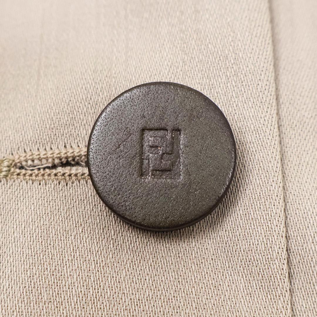 H3900◾️ヴィンテージ フェンディ　ウール100% シャツワンピース