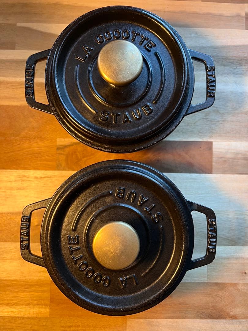 【2個セット】ストウブ staub ピコココット ラウンド 14cm ブラック