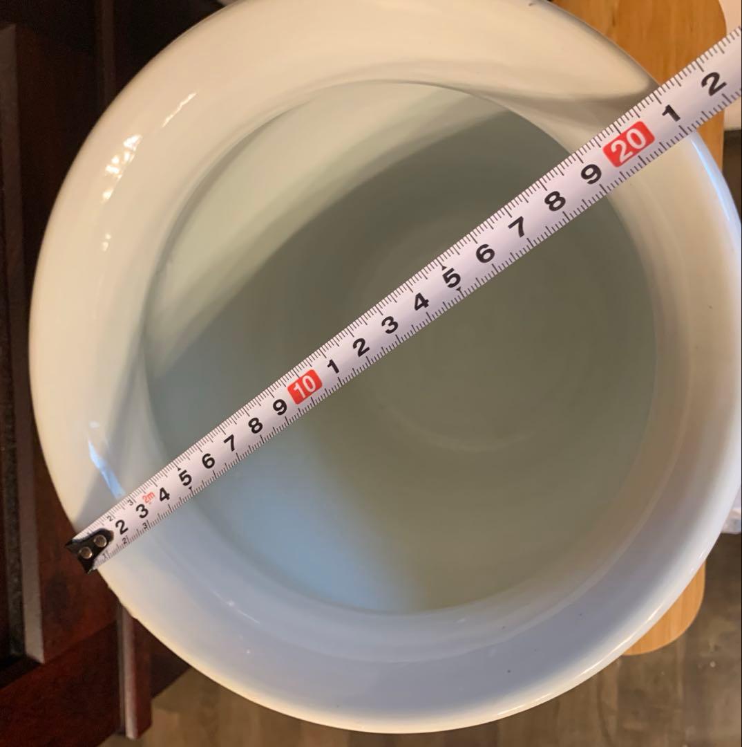 【希少】砥部焼 梅山窯 唐草 大きな壺 花器 花瓶 和風 陶器 壺