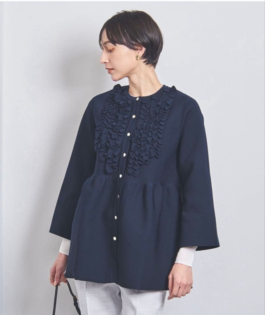 ユナイテッドアローズ　ミニフリルカーディガン