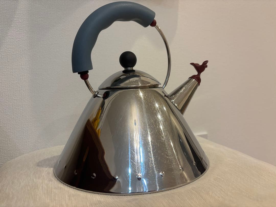 ALESSIバードケトル 9093 ライトブルー IH対応 やかん ステンレス