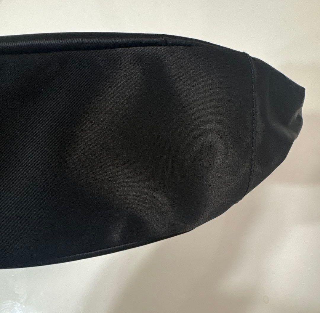 美品☆ラシット ナイロン ラウンドショルダーバッグ 金具シルバー