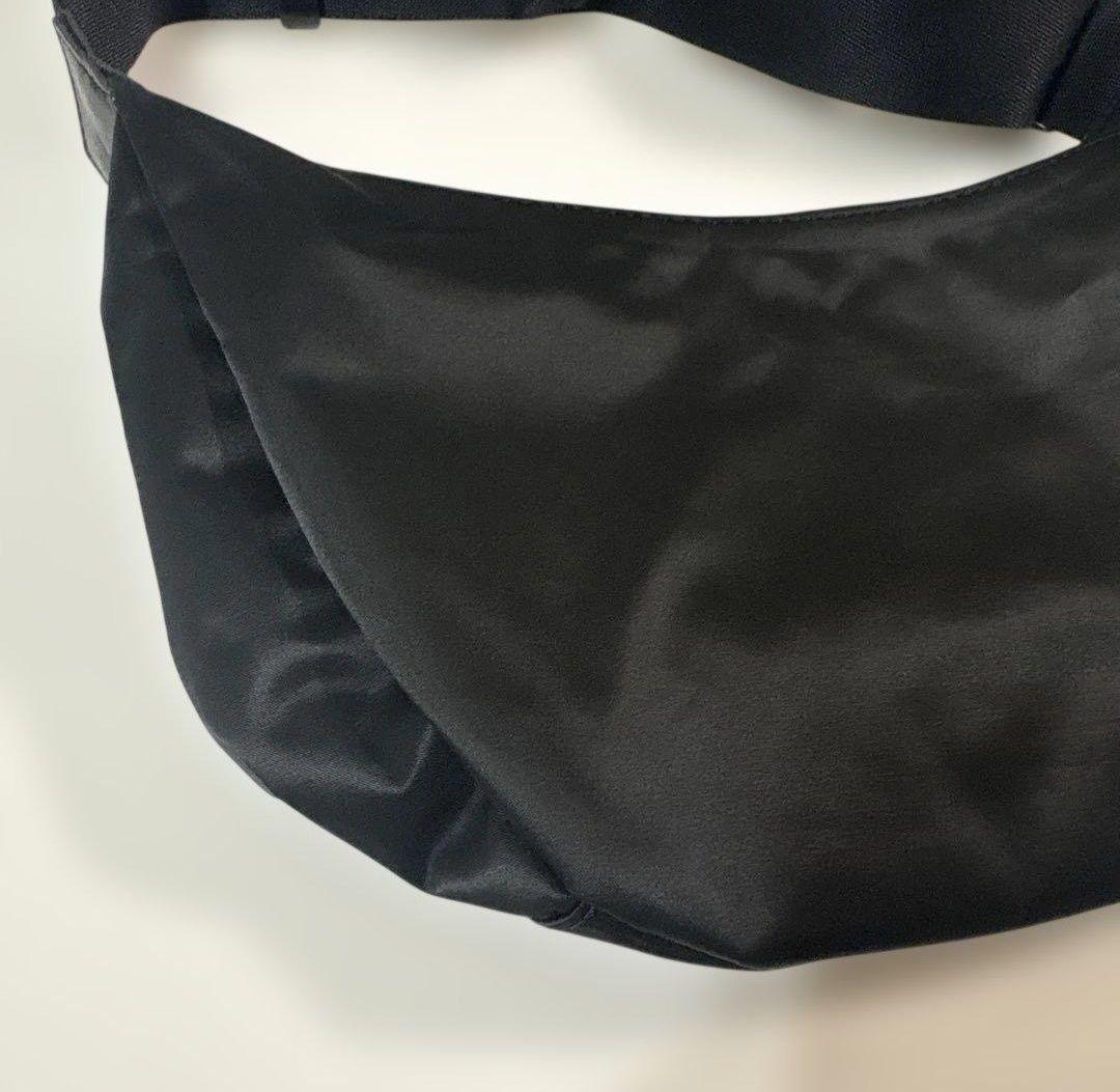 美品☆ラシット ナイロン ラウンドショルダーバッグ 金具シルバー