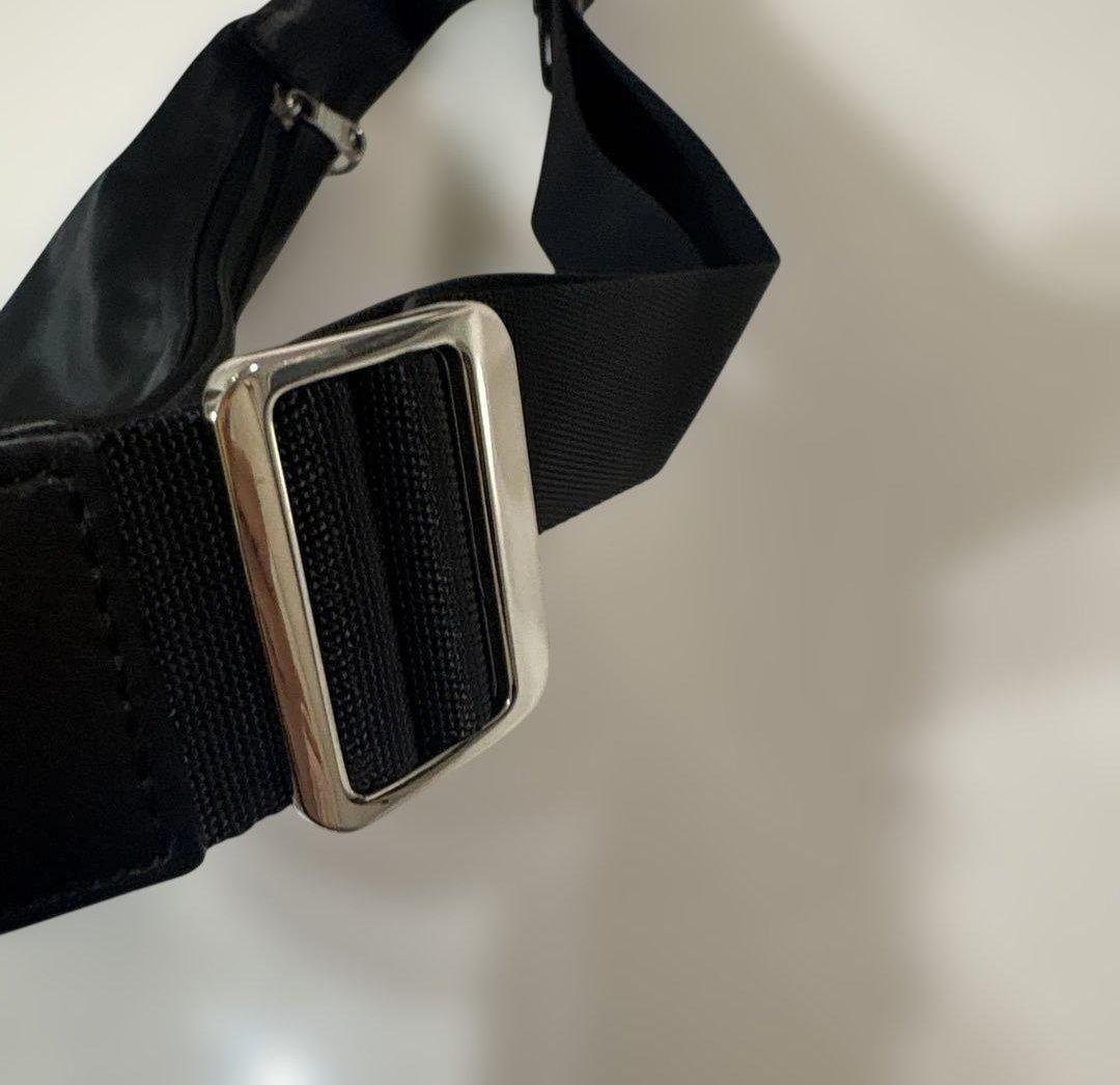 美品☆ラシット ナイロン ラウンドショルダーバッグ 金具シルバー