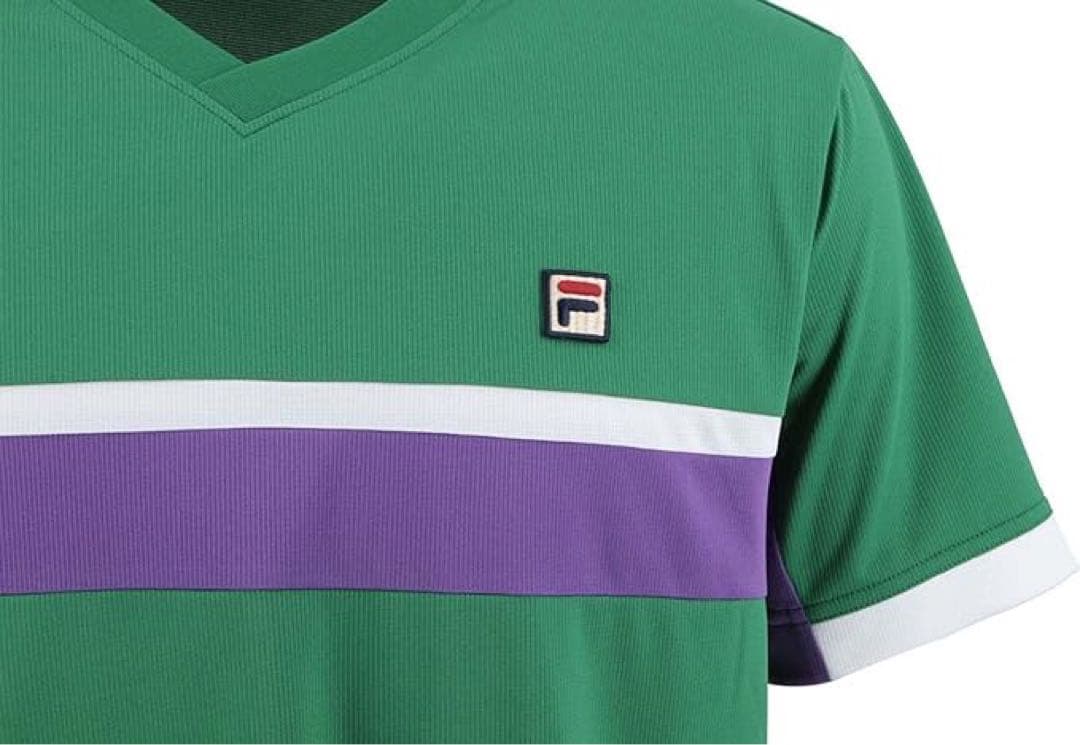 FILA フィラ テニスウェア 半袖Tシャツ VM5603グリーン メンズM新品