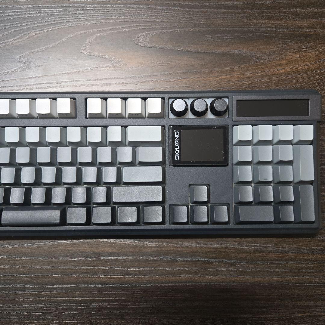 SKYLOONG グレー/ブラックキーボード 本体　Bluetooth　RGB