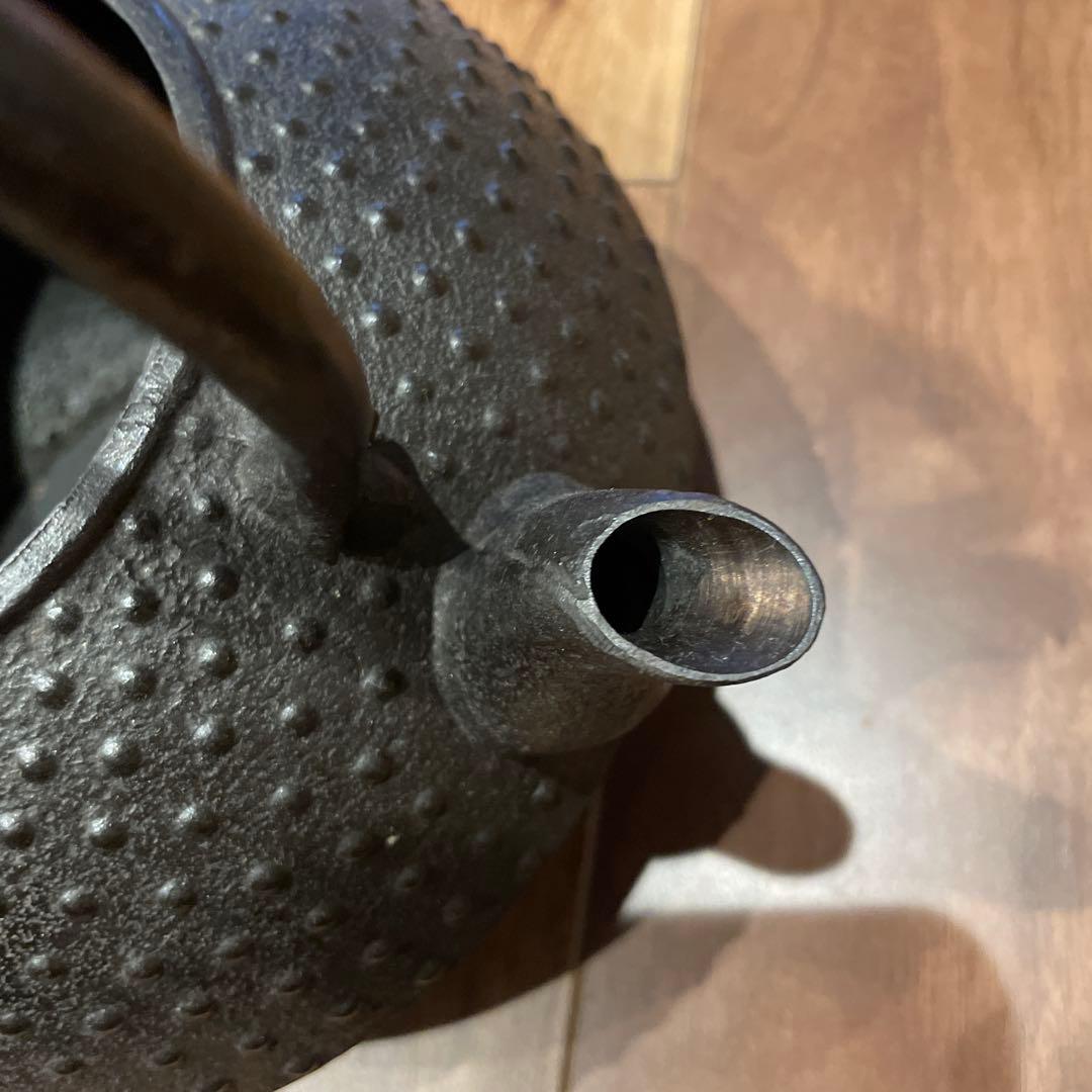 南部鉄器　薫山鉄瓶 アラレ鉄瓶　伝統工芸品