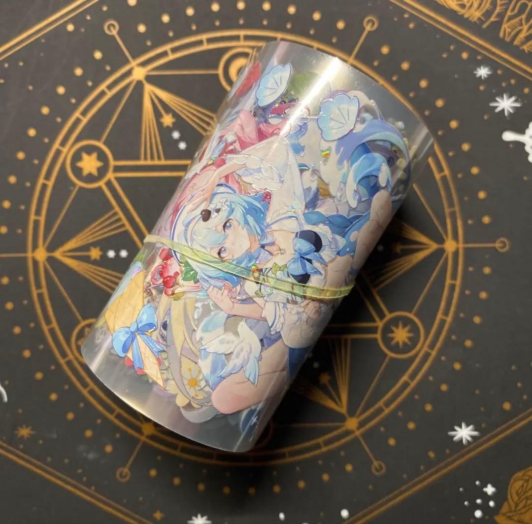 【9164】海外　マステ　中古巻　貝殻光マスキングテープ　人物系　女の子