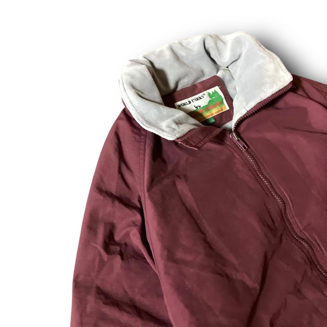 koo様☆vintageウォームアップジャケット短丈フーディナイロンブルゾンバー